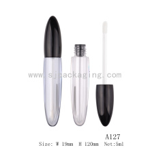 5ml tubo transparente seu logotipo lipgloss alta qualidade de maquiagem por atacado plástico vazio brilho labial embalagem